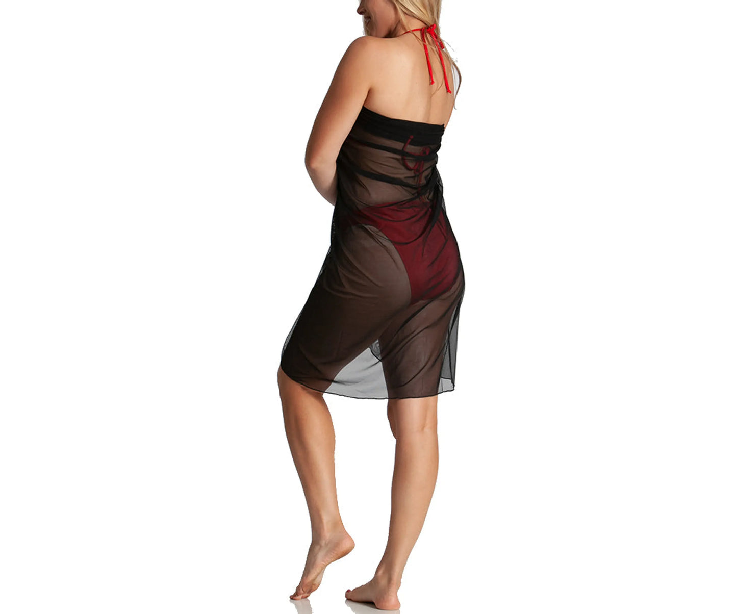 InstantFigure Long Sheer Mesh Cover-up Sarong